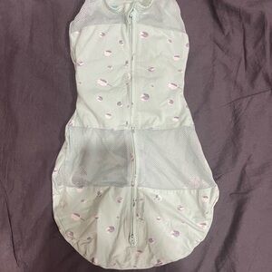 Mint Green and Pink Infant Swaddle